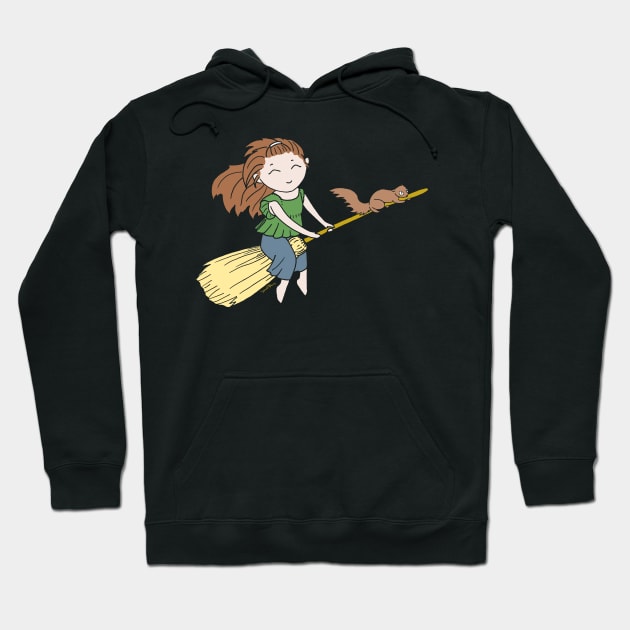 Broom Witch - by Jenn Atkins Hoodie by sadicus